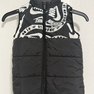 Nike Black & White Logo Puffer Vest